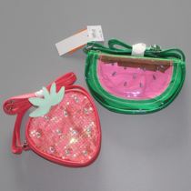 Spring and summer Childrens transparent slanted satchel bag Strawberry Slanted Satchel Satchel Bag Fruit Styling Girl Bag IN