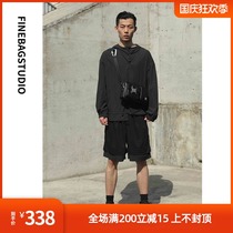 Finebagstu leather mechanical wind men crossbody messenger bag chest bag retro original light luxury niche design