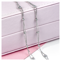 LIKE YOU jewelry Pt950 platinum double flower chain single wear live special photo link