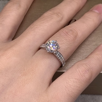 18K platinum moisanite ring female rose gold wedding ring D color mozzan nude diamond ring simulation diamond ring