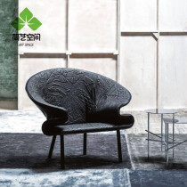Nordic Profiled Italian Designer Light Lavish GRP Graffiti Casual Couch Armrest Chair Decent Board Room Living Room