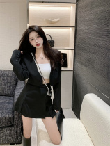 Early autumn Net red suit 2021 new fashion Korean version of suit short jacket split half skirt womens two-piece set