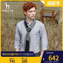 Hazzys haggis Autumn New Men Oxford long sleeve shirt loose casual shirt mens trend Mens