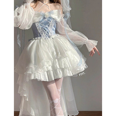 taobao agent Dress, small princess costume, asymmetric cut, Lolita style