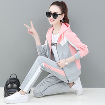 Jordan Noo sports suit womens spring autumn 361 new Korean version loose even cap sweatshirt casual sportswear suit three sets