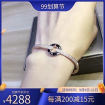 Wen Huan jewelry 18K rose gold diamond bracelet set with double row row diamond bracelet fashion diamond hand decoration