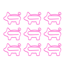 Exquisite new pink piggy paper clip color animal paper clip creative clip Cartoon Creative