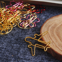 Gold-plated hand account clip gold paper clip bookmark knot pagination clip clip June 1 Childrens Day gift pin wholesale