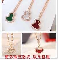 Rose gold unicorn necklace gourd necklace 18K gold women Diamond wishy lock pendant choker high custom necklace