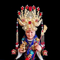 Fengguan Xia Shuai headdress Niangniang Fengguan God Hat Guanyin Hat Deity Buddha Statue Niangniang Hat Deity Statue Crown Three Phoenix Crown