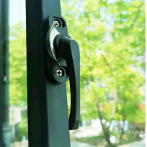 Two-way adjustable crescent lock vintage aluminum alloy push-pull door and window lock green window handle handle hardware accessories