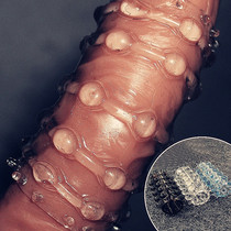 Male barbed large grain crystal sleeve does not fall off the glans exposed penis mace foreskin ring
