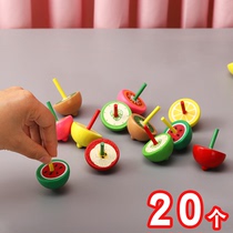 Fruit gyroscope children's finger rotation baby puzzle early education wooden toys kindergarten gift primary school students