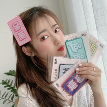 South Korea Net red funny post female cute convenient Liu Haitao text expression broken hair Velcro girl time machine