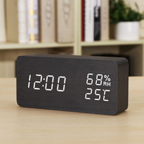 Fashion LED creative electronic clock luminous Silent Alarm Clock thermohygrometer student bedside clock