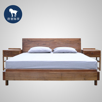 Tang Dynasty trim modern solid wood furniture modern double bed simple bed bed bed