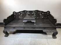 Folk collection of old wood carving old lobular red sandalwood Luohan bed tenon structure Luohan bed Ming and Qing classical furniture bed