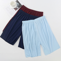 Summer Ice Silk quick-drying seamless shorts mens beach pants loose casual five-point pants big pants breeches