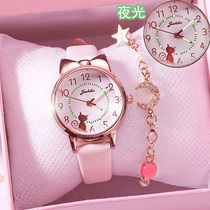 Childrens watch girls and children pointer waterproof and fall-proof boys and girls cartoon toddlers junior high school primary school students luminous cute