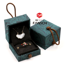 Classical Jade Jade high-end brocade box ring bracelet box opposite ring green dual-purpose jewelry box