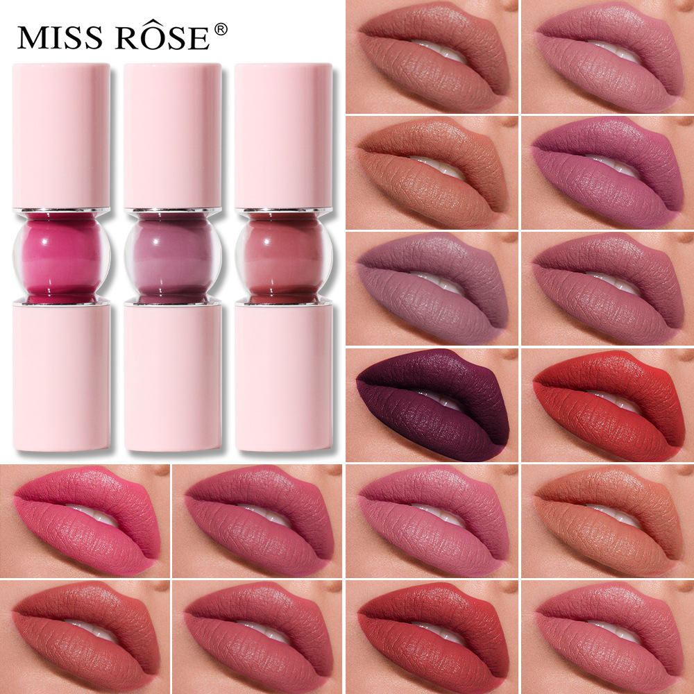 Miss Rose, Occidental Lip, Cheek, Lipstick, Lip Color, Non fading, Non stick Cup Mist, Matte Lip Glaze, Lip Gloss