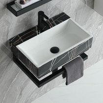 Nordic simple wall-mounted washbasin bracket toilet ceramic washbasin cabinet combined washing table wall-mounted surface basin
