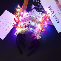 Luminous antler hair band net red headband Night Market luminous headdress light to push micro business small gift factory direct sales