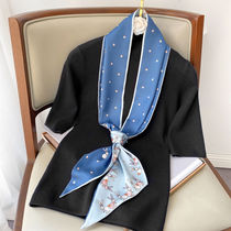 Korean version of small silk scarf women wild decoration summer art Small Square Scarf scarves