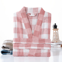 Bathrobes cotton ladies gauze couples cotton adult hotel bathrobe absorbent nightgown sweat evaporate clothing home clothing men men