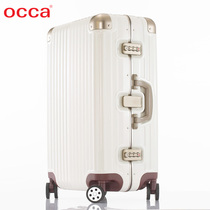 OCCA pure PC suitcase INS street photo style trolley case women 20 inch universal wheel luggage case men