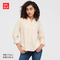 Uniqlo womens light flannel shirt (long sleeve casual early autumn light coat) 439741 443520