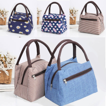 (Zippered) portable lunch bag waterproof mommy bag womens bag Lunch bag lunch box bag small cloth bag bag hand bag