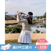 Korean golf clothing womens anti-light pleated skirt golf sports leisure culottes quick-drying air