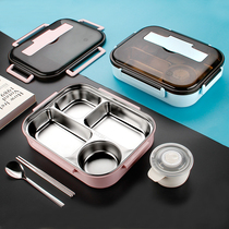 Stainless Steel Lunch Box Students Insulation Lunch Box Office Work Dinner Plate Chinese Guy Canteen For Lunch Box Lunch Box Meal Tray