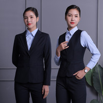 Postal savings bank new overalls female navy blue suit uniform suit postal jacket pants vest suit
