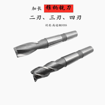 Promotion of high-speed steel HSS cutters with taper shank keyway milling cutter lengthen 2 Edge 21 22 23 24 25 26 27 28mm