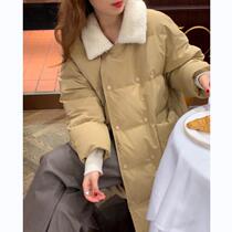Cotton-padded clothes New 2021 popular womens small cotton clothes ins Port wind winter bread clothes long cotton-padded jacket