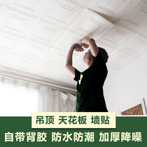 Ceiling stickers Shed roof wallpaper Self-adhesive roof decoration ugly ceiling wallpaper Bedroom roof 3d three-dimensional wall stickers