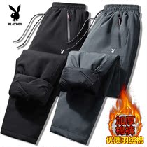 Playboy Cotton Pants Men's Thickened Winter Down Cotton Dad Warm Labor Protection Loose Outer Wear Pants