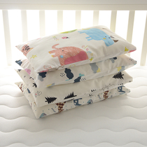 Cartoon Baby Pillow Headgear 0-1 Year Old Newborn Baby Full Cotton 1-3-6 Year Old Child Breathable Buckwheat Hull Stereotyped Pillow