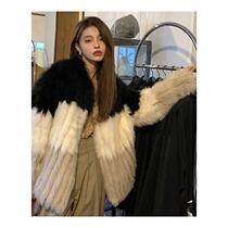 2021 autumn and winter New Haining fox fur imitation fur coat womens long color fur coat young fashion