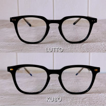 GM black frame eyeglass frame flat light anti-blue light Zhu Yilong net red small red book with LUTTO retro frame KUBO