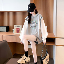 Spring and autumn big code 200 catty long sleeve sweatshirt loose and thin and pregnant woman dress fashion autumn blouses jacket Sport