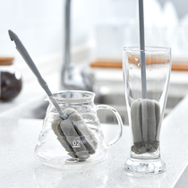 Yousiju long handle sponge brush kitchen bottle cleaning brush household sponge wipe bottle brush wash cup small brush