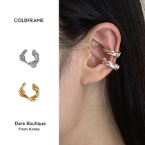Spot buyer shop Coldframe Korean brand bundled small ear clip wild jewelry ins Wind sterling silver