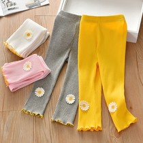 Childrens clothing girls spring and autumn cotton leggings Children Baby pants little girls small children wear trousers autumn
