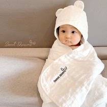 Japanese cotton 6-layer gauze absorbent baby towel baby towel children Cape cloak can be wrapped