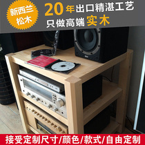 Full solid wood rack power amplifier cabinet hifi sound tripod Rack equipment audio and video rack cabinet can be customized