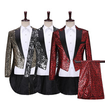 Korean version tuxedo chorus dress Performance stage suit Suit Wedding host suit Magic performance suit Male