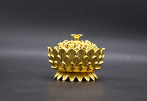 Alloy Lotus Vajra cross pestle pan incense burner incense burner smoke supply stove 2 hours pan incense burner (gold)